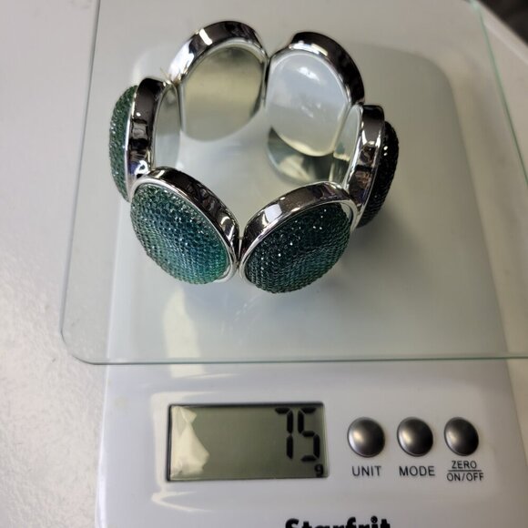 Green Glitter Stretch Fashion Bracelet Casual Wrap Bracelet - Picture 8 of 8